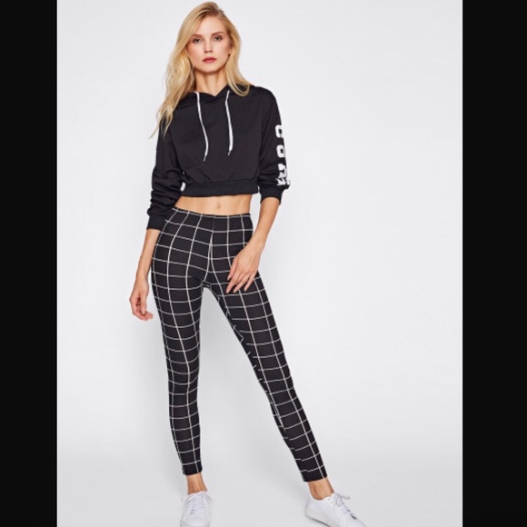 Skinny Pants / Leggings With Grid Design - Picture 5 of 6